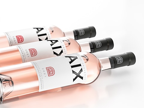 AIX Rosé Wine bottles 3 3D